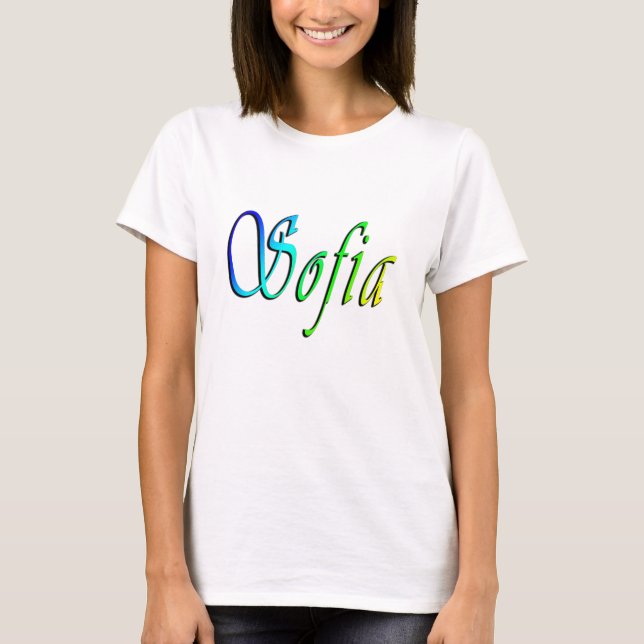 Sofia Her Name In Colour, T-Shirt (Front)