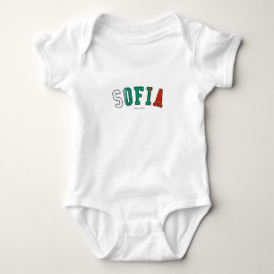 Sofia in Bulgaria national flag colours Baby Bodysuit