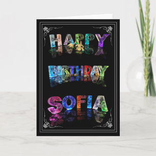 Sofia -  Name in Lights greeting card (Photo)