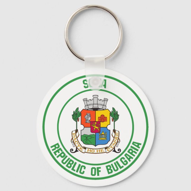 Sofia Round Emblem Key Ring (Front)