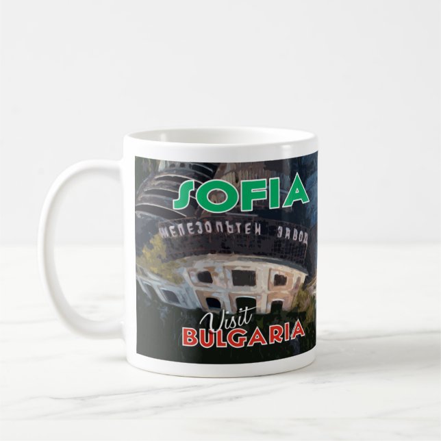 Sofia, Visit Bulgaria I Love Coffee Mug (Left)