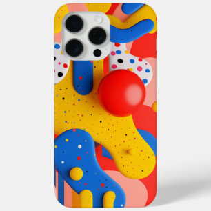 Soft 3D forms in primary colours iPhone 15 Pro Max Case