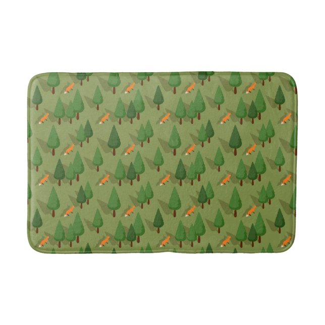 Soft & Absorbent Forest-Themed Bath Mat (Front)