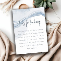 Soft Abstract Blue Coastal Books For Baby Shower