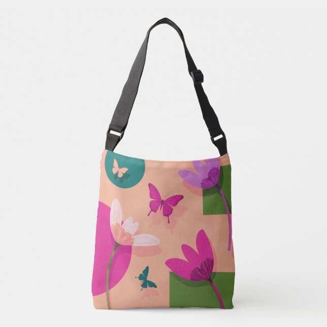 Soft Abstract Floral Tote Bag (Front)