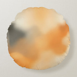 Soft Abstract Glow Blurry Art Round Cushion
