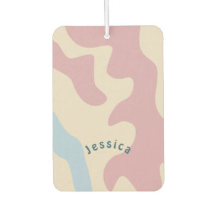 Soft Abstract Organic Shaped Personalised Name Car Air Freshener