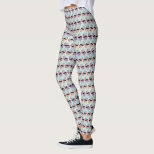 Soft Abstract Wave Pattern Design 1307 Leggings