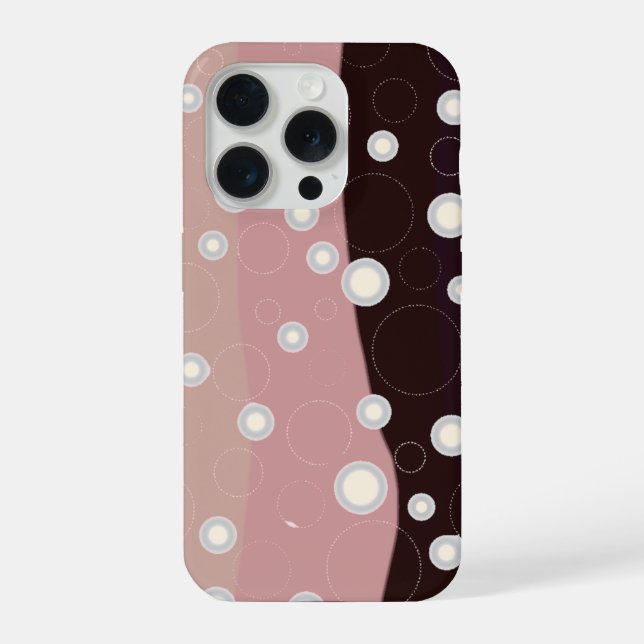 Soft Abstract Waves & Bubbles – Modern Minimalist  iPhone Case (Back)