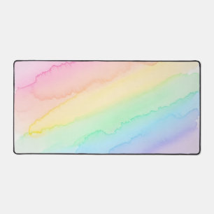 Soft Aesthetic Dreamy Colorful Ombre Office Decor Desk Mat
