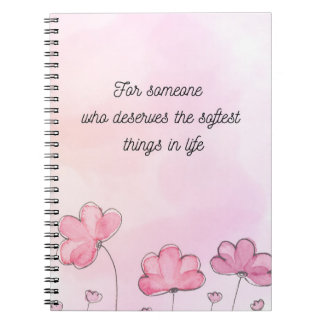 Soft Aesthetic Floral Notebook Cute Journal