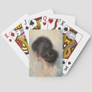 Soft Aesthetic Woman Hair Bun Playing Cards
