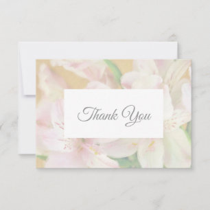 Soft Alstromeria Painting Thank You Card