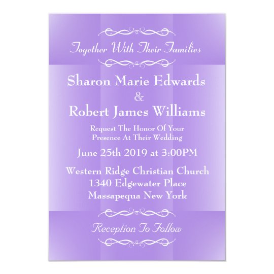 Soft Amethyst Hue Wedding Invitation