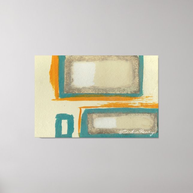 Soft And Bold Rothko Inspired Abstract Canvas Print (Front)