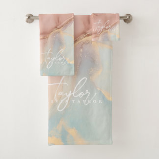 Soft and Chic Gold Marble bath towel