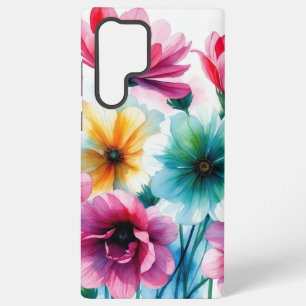  Soft and Colorful Watercolor Floral Design Samsung Galaxy Case