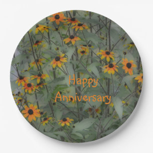 Soft and Dreamy Happy Anniversary Paper Plate
