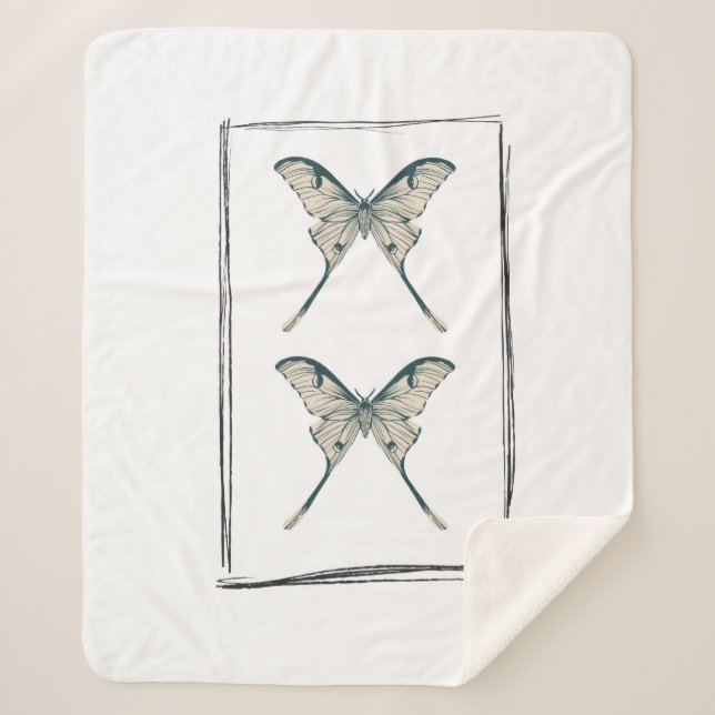 Soft and harmonious lines sherpa blanket (Front)