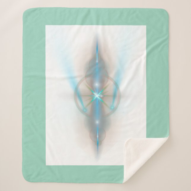 Soft and harmonious lines sherpa blanket (Front)