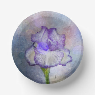 Soft and Pretty Iris Paper Plate