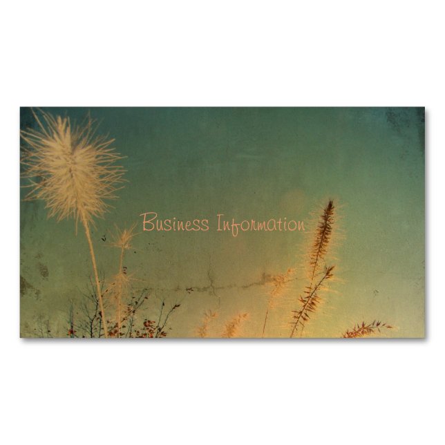 Soft And Pretty Nature Magnetic Business Card (Front)