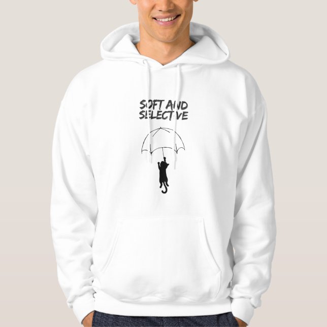 Soft and Selective - Editable Quote Cat Hoodie (Front)