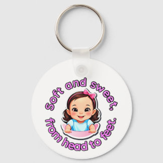 Soft And Sweet From Head To Feet Baby Clothes. Key Ring