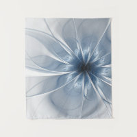 Soft and tenderness blue fractal fantasy flower cu