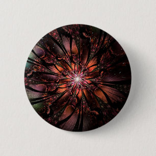 Soft and tenderness fractal fantasy flower 6 cm round badge