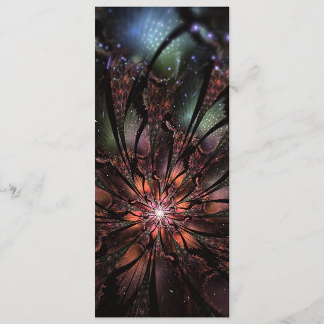 Soft and tenderness fractal fantasy flower  advice card (Front)