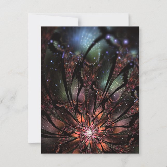 Soft and tenderness fractal fantasy flower   announcement (Front)