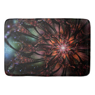 Soft and tenderness fractal fantasy flower bath mat