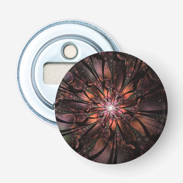 Soft and tenderness fractal fantasy flower  bottle opener (Front)