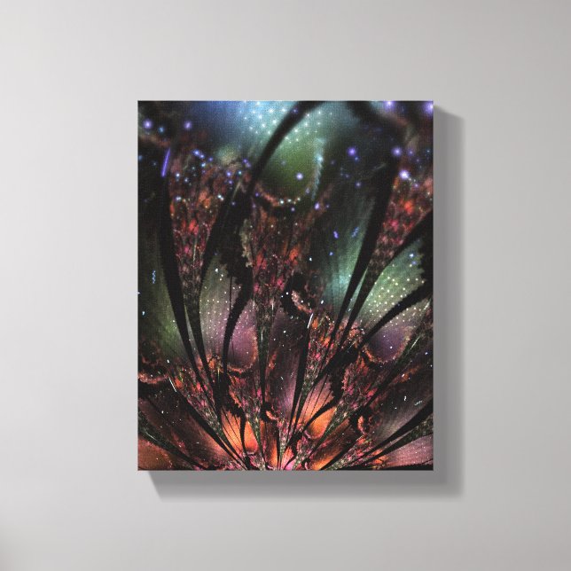 Soft and tenderness fractal fantasy flower   canvas print (Front)