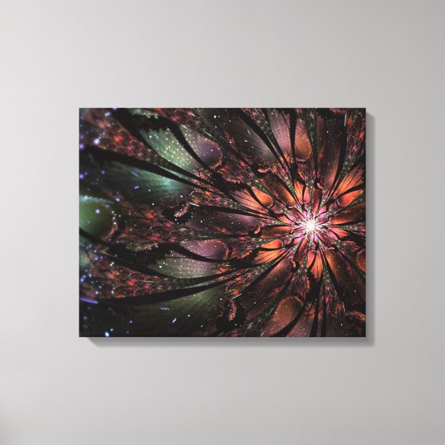 Soft and tenderness fractal fantasy flower  canvas print (Front)