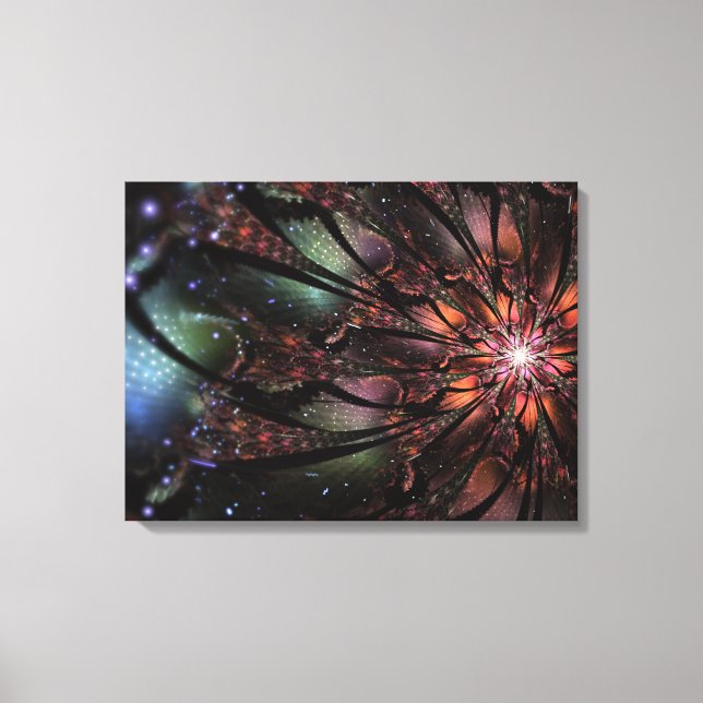 Soft and tenderness fractal fantasy flower  canvas print (Front)