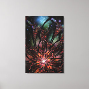 Soft and tenderness fractal fantasy flower canvas print