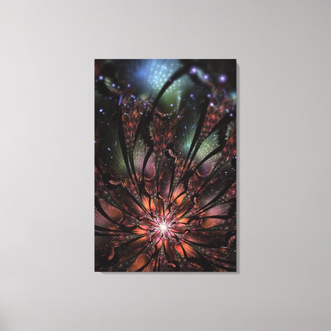 Soft and tenderness fractal fantasy flower canvas print (Front)