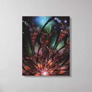 Soft and tenderness fractal fantasy flower canvas print
