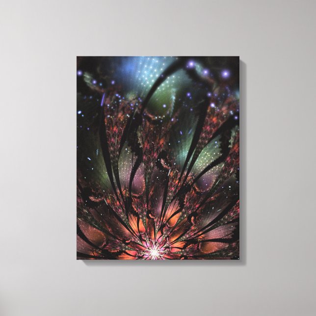 Soft and tenderness fractal fantasy flower canvas print (Front)