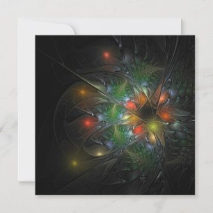 Soft and tenderness fractal fantasy flower card