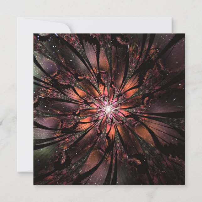 Soft and tenderness fractal fantasy flower   card (Front)