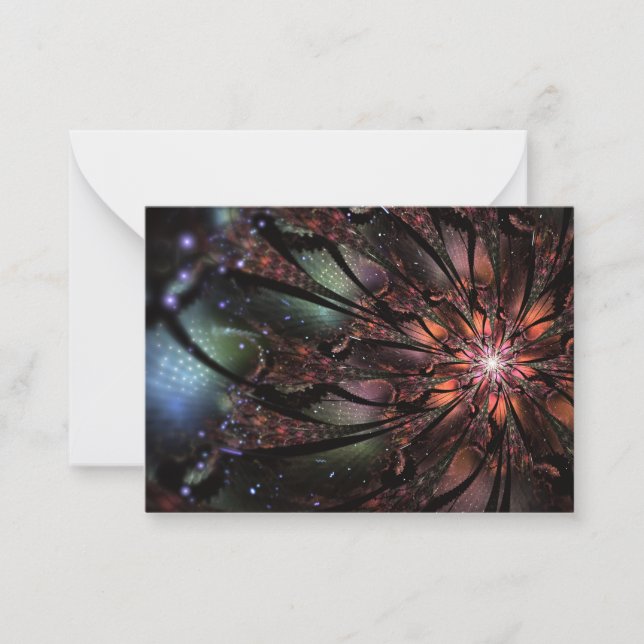 Soft and tenderness fractal fantasy flower  card (Front)
