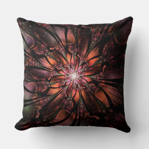 Soft and tenderness fractal fantasy flower cushion