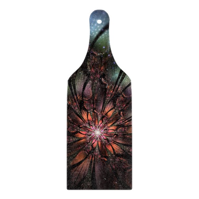 Soft and tenderness fractal fantasy flower   cutting board (Front)