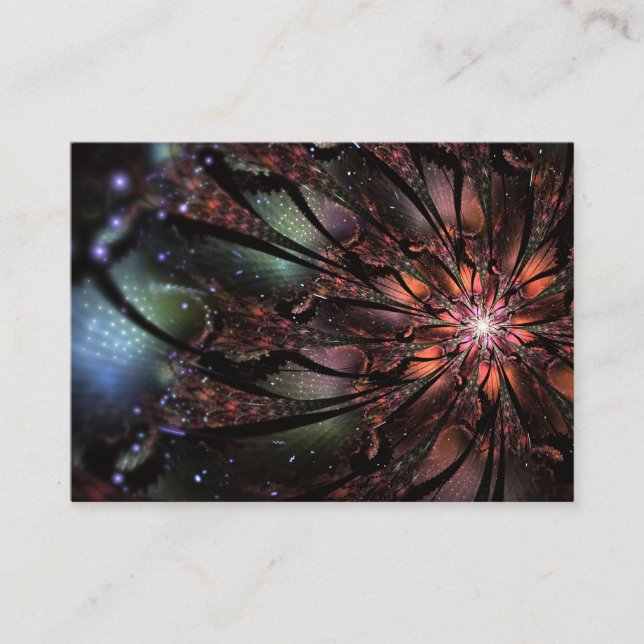 Soft and tenderness fractal fantasy flower  enclosure card (Front)