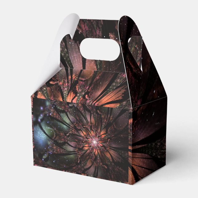Soft and tenderness fractal fantasy flower favour box (Front Side)