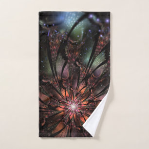 Soft and tenderness fractal fantasy flower hand towel