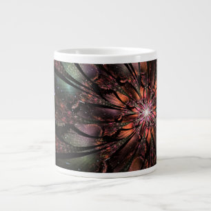 Soft and tenderness fractal fantasy flower large coffee mug